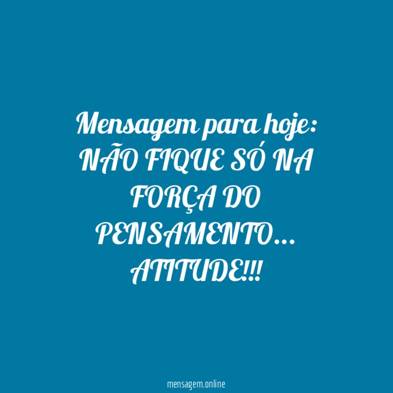 Mensagem para hoje