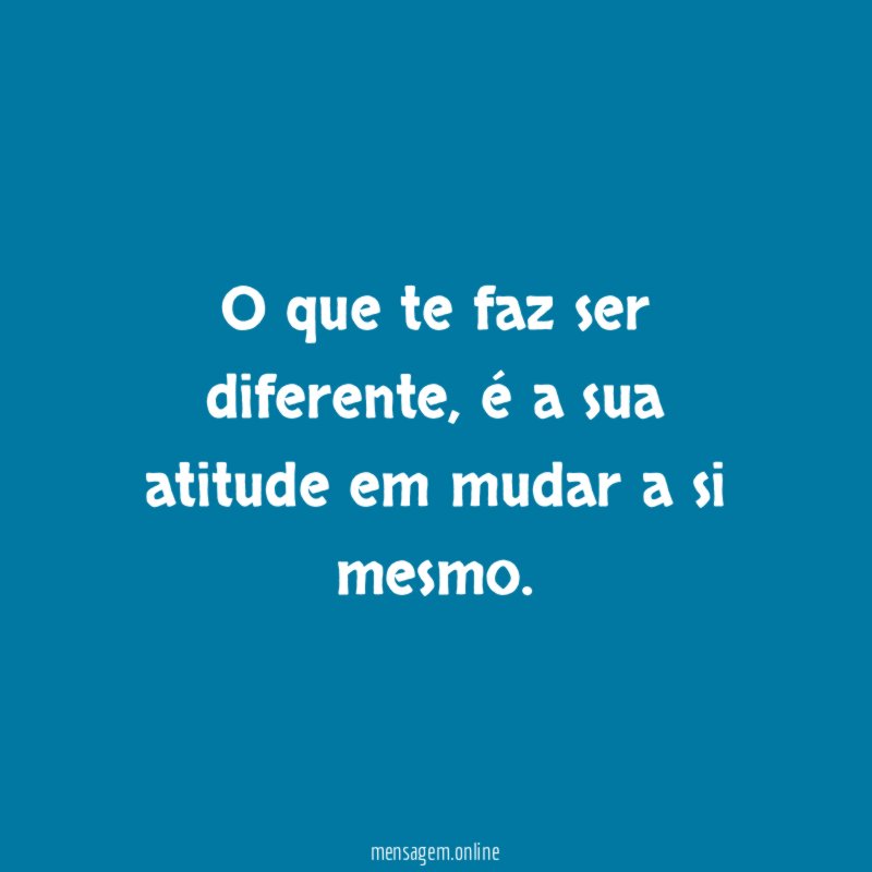 O que te faz ser diferente