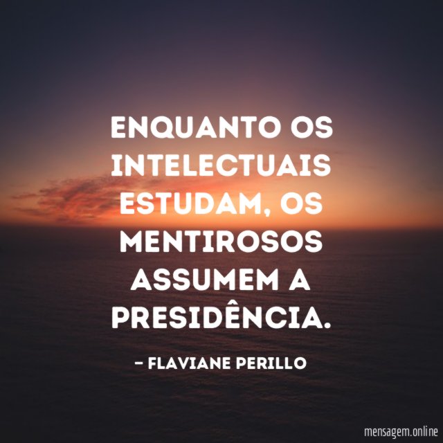 Enquanto os intelectuais estudam