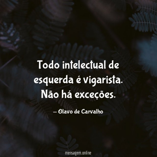 Todo intelectual de esquerda é vigarista