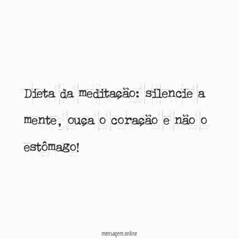 Dieta da meditação