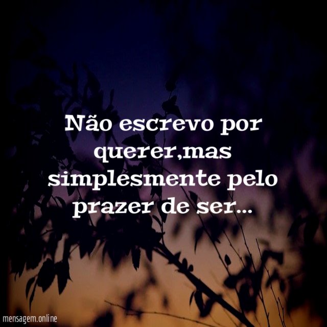 Não escrevo por querer