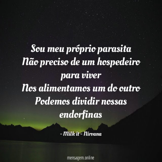 Sou meu próprio parasita Não preciso de um hospedeiro
