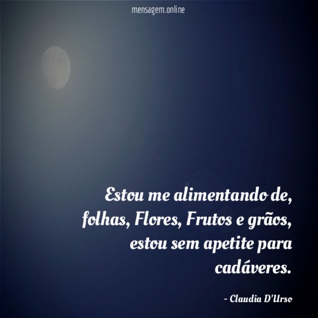 Estou me alimentando de