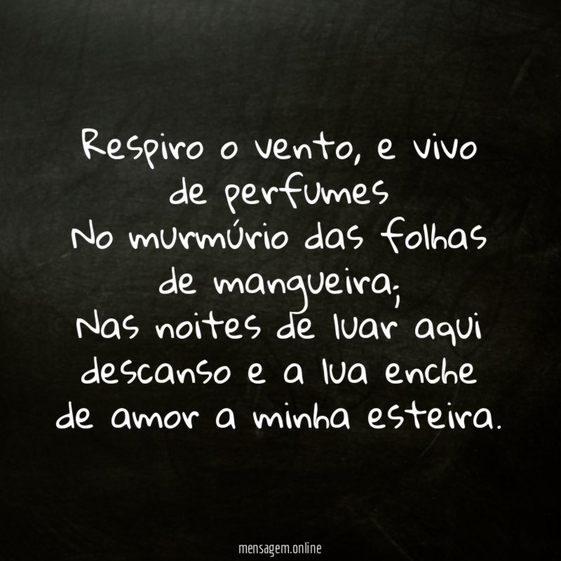 Respiro o vento