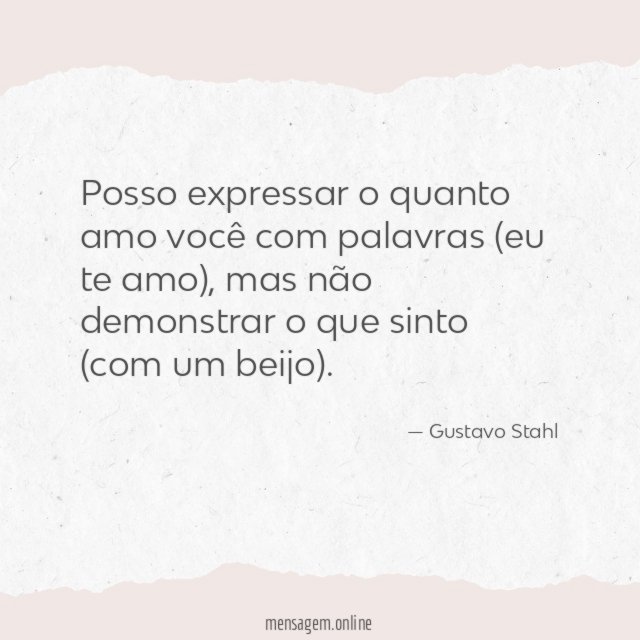 Posso expressar o quanto amo você com palavras (eu te amo)