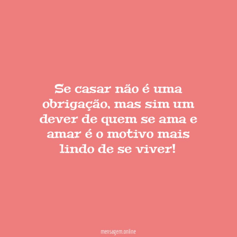 Se casar não é uma obrigação