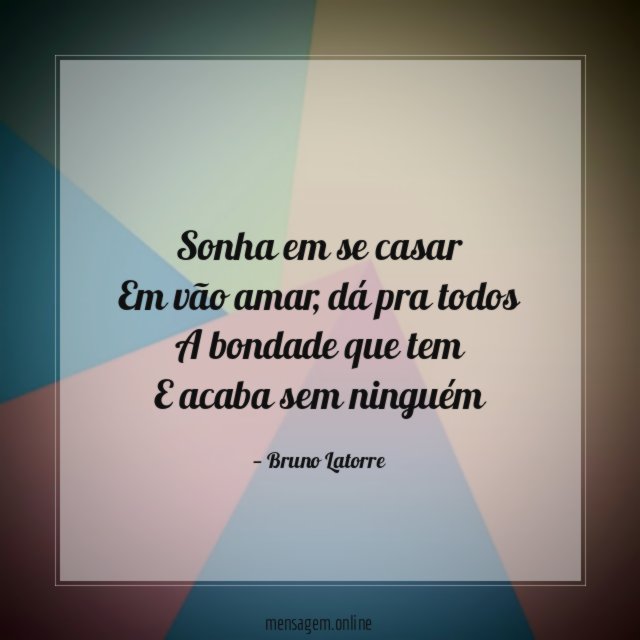 Sonha em se casar Em vão amar