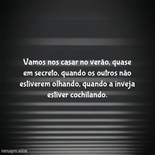 Vamos nos casar no verão