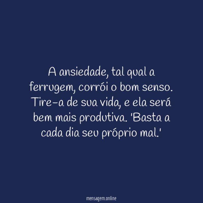 A ansiedade
