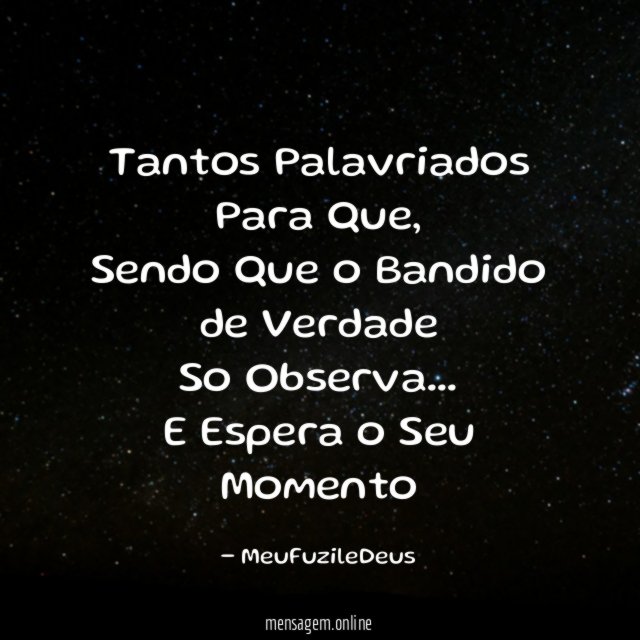 Tantos Palavriados Para Que