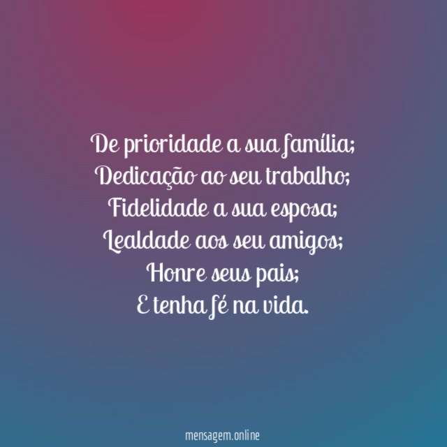 De prioridade a sua família