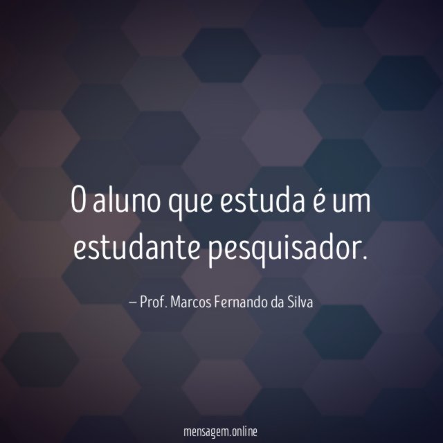 O aluno que estuda é um estudante pesquisador