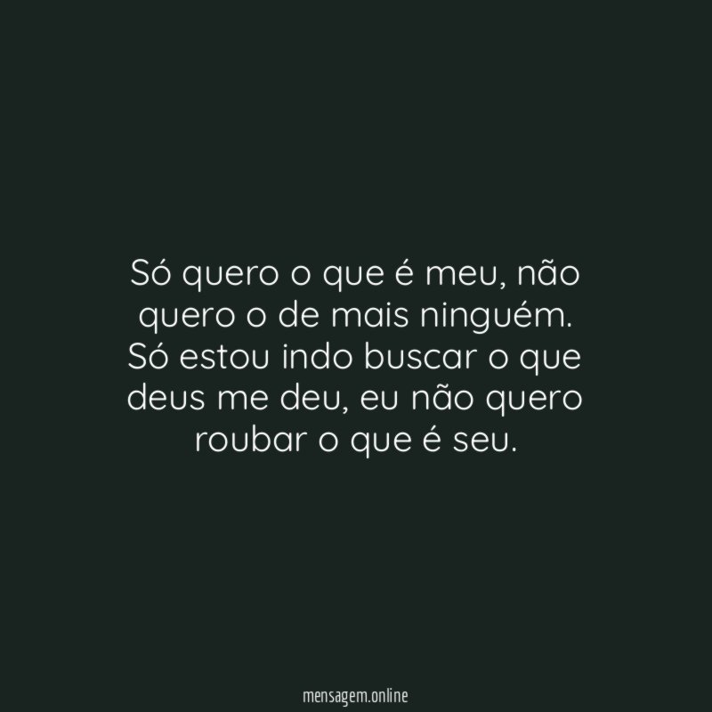 Só quero o que é meu
