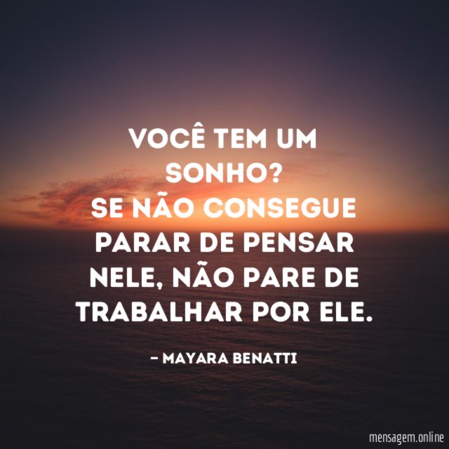 Você tem um sonho