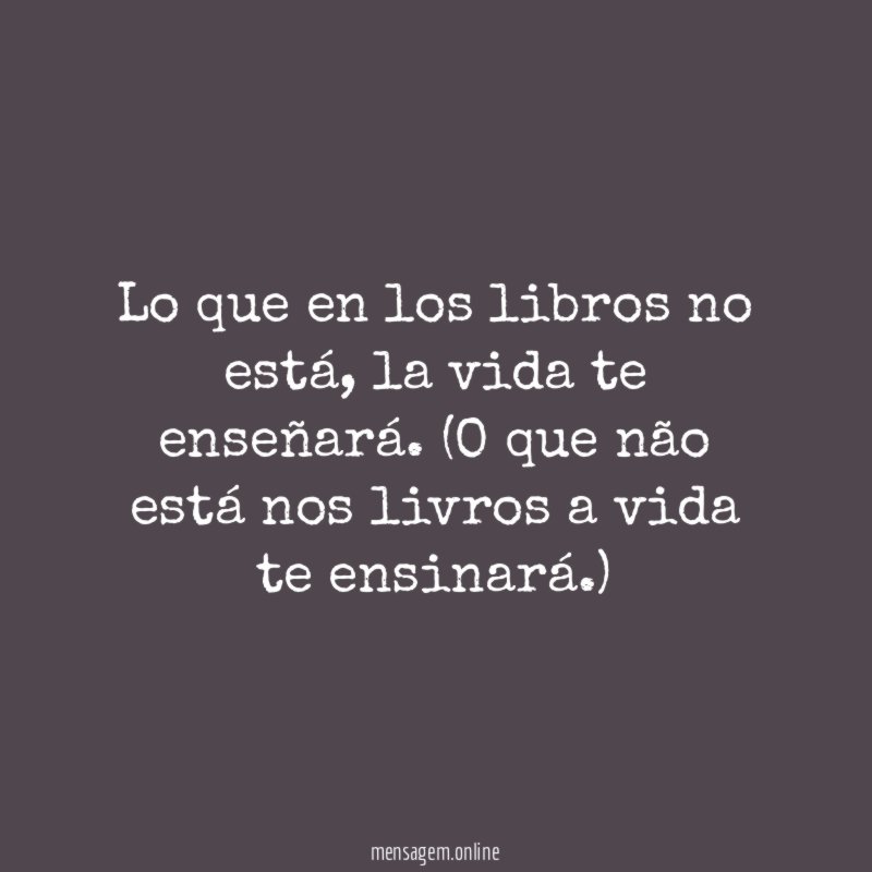 Lo que en los libros no está