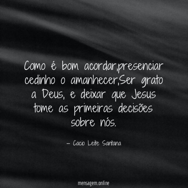 Como é bom acordar