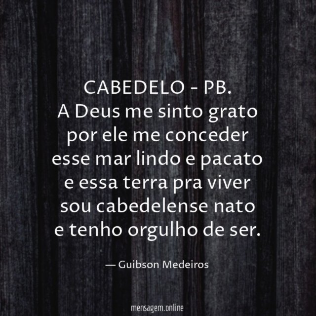 CABEDELO - PB.