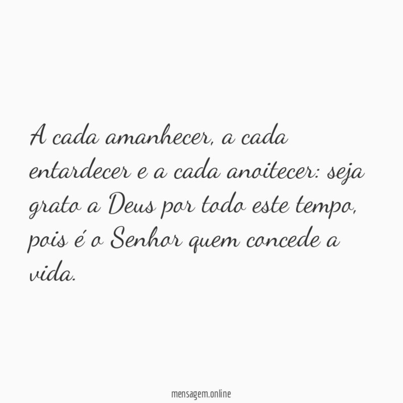 A cada amanhecer