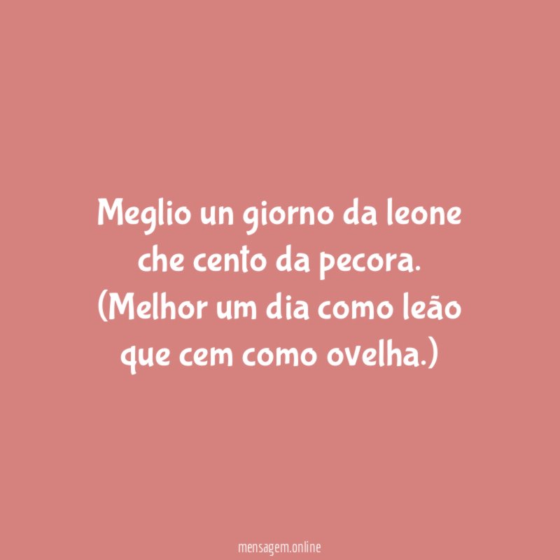 Meglio un giorno da leone che cento da pecora