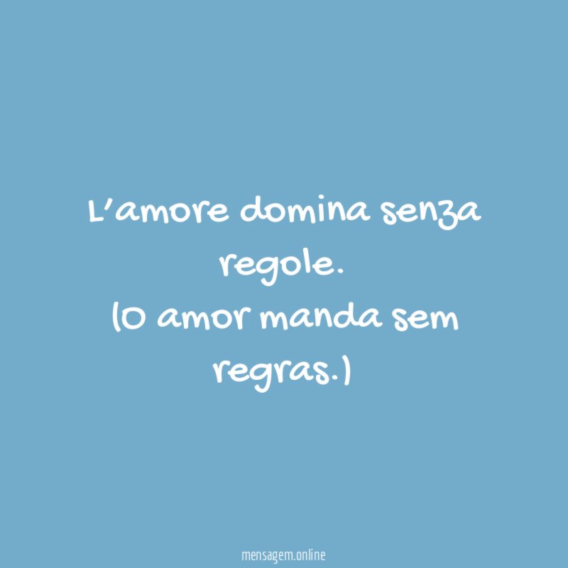 L’amore domina senza regole