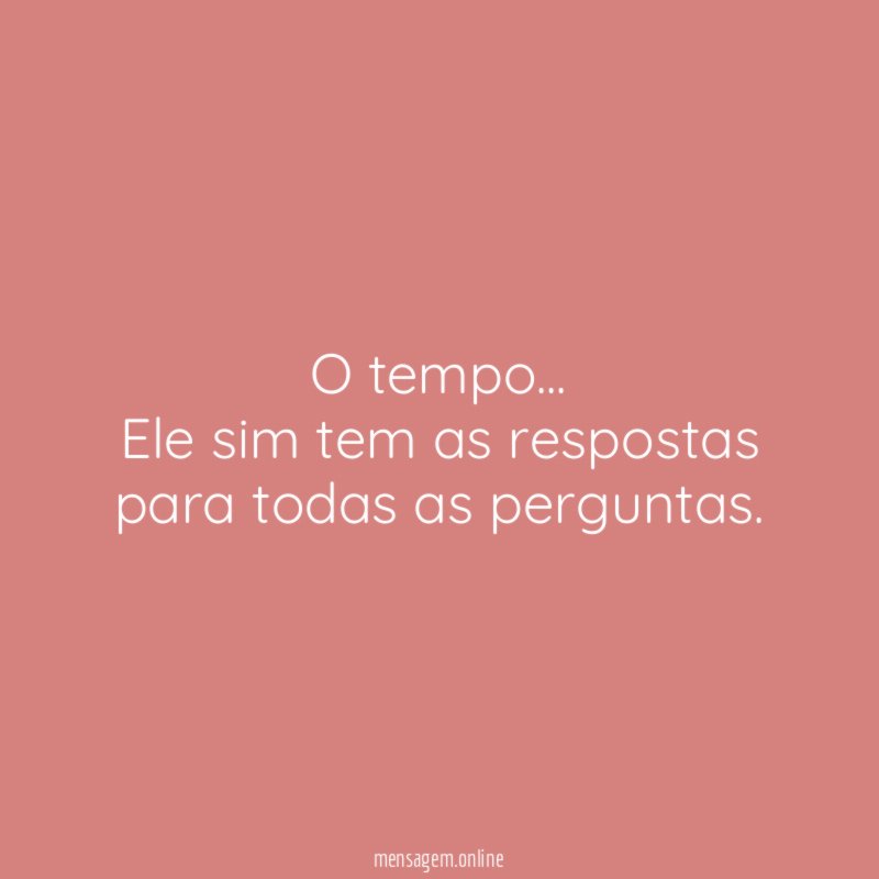 O tempo