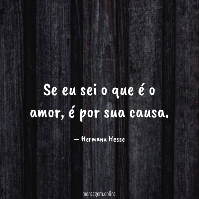 Se eu sei o que é o amor