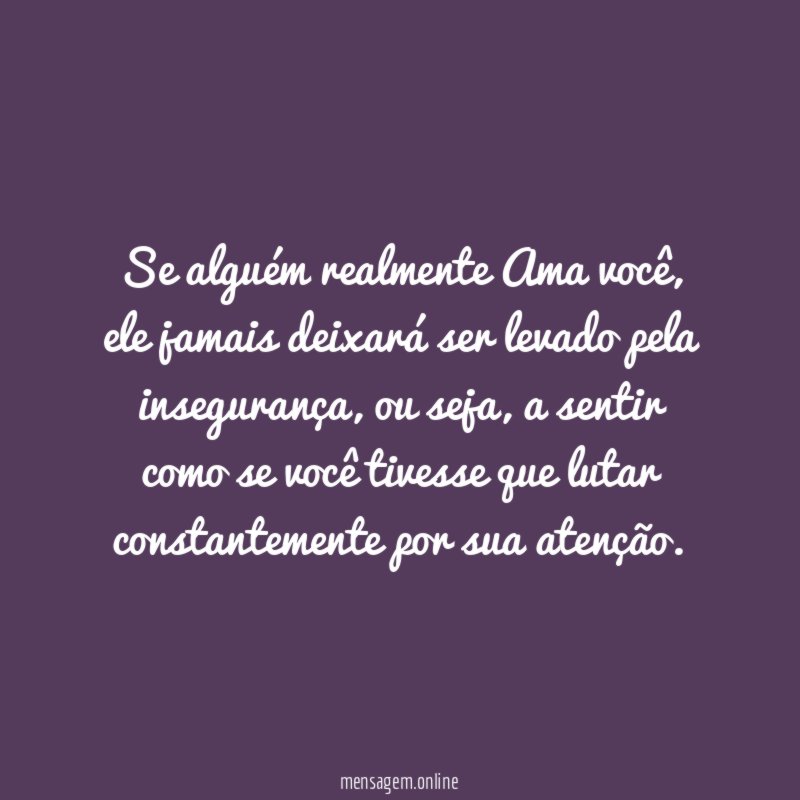 Se alguém realmente Ama você