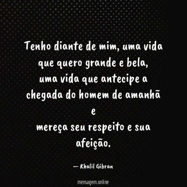 Tenho diante de mim