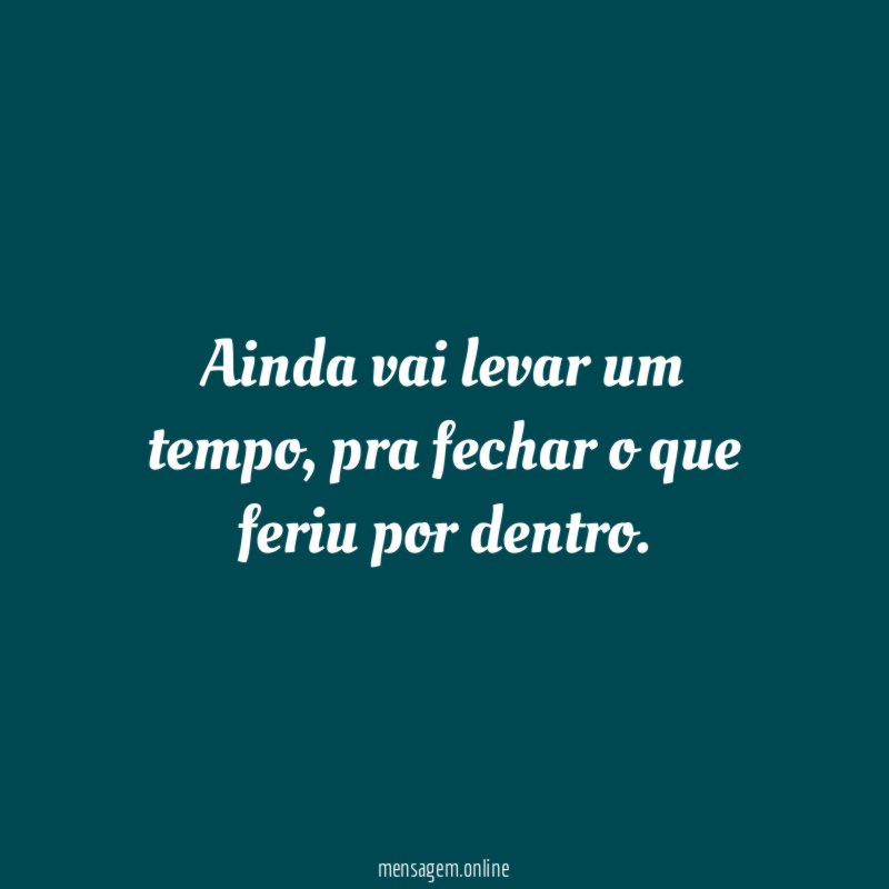 Ainda vai levar um tempo