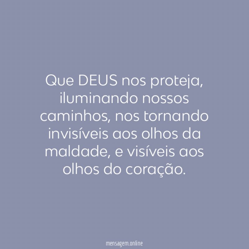 Que DEUS nos proteja