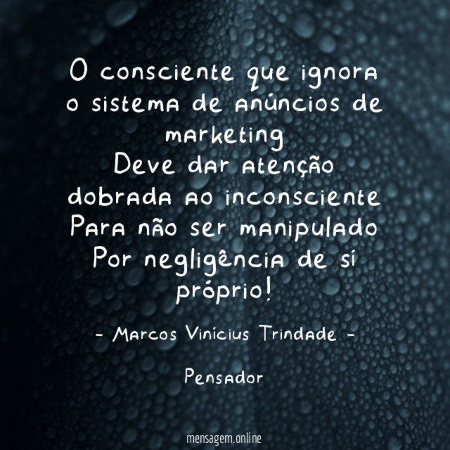 O consciente que ignora o sistema de anúncios