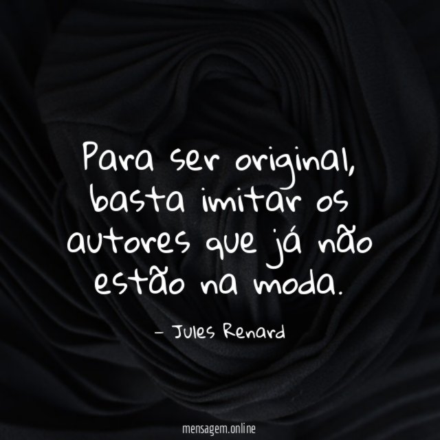 Para ser original