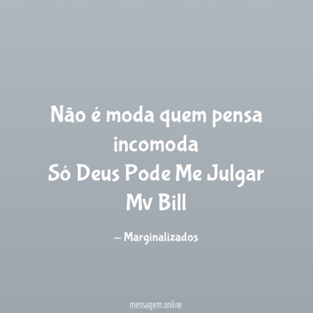 Não é moda quem pensa incomoda