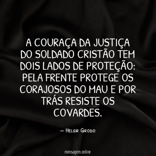 A couraça da justiça do soldado cristão tem