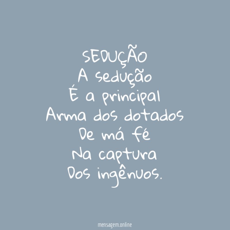 SEDUÇÃO