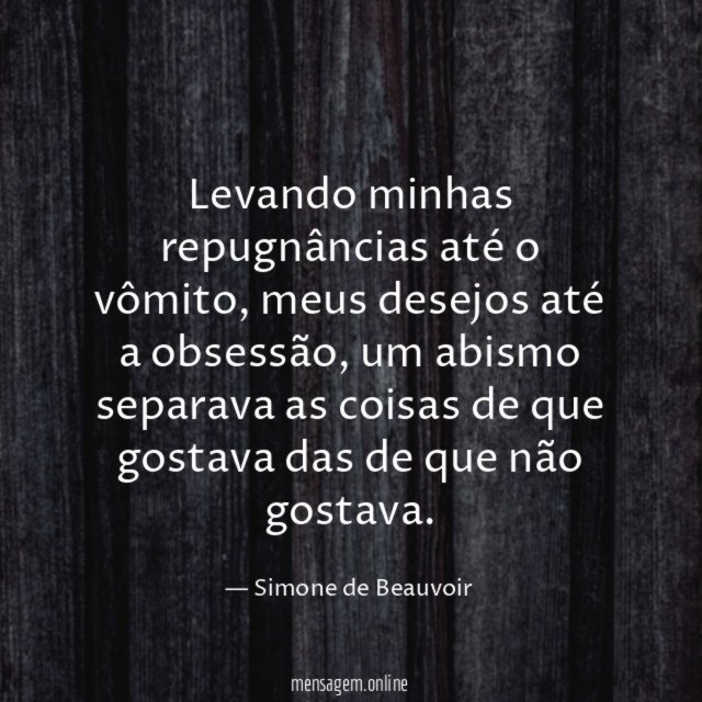 Levando minhas repugnâncias até o vômito
