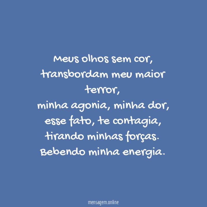 Meus olhos sem cor