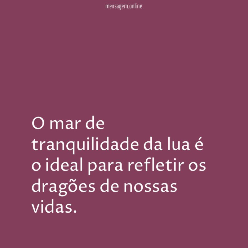 O mar de tranquilidade da lua é