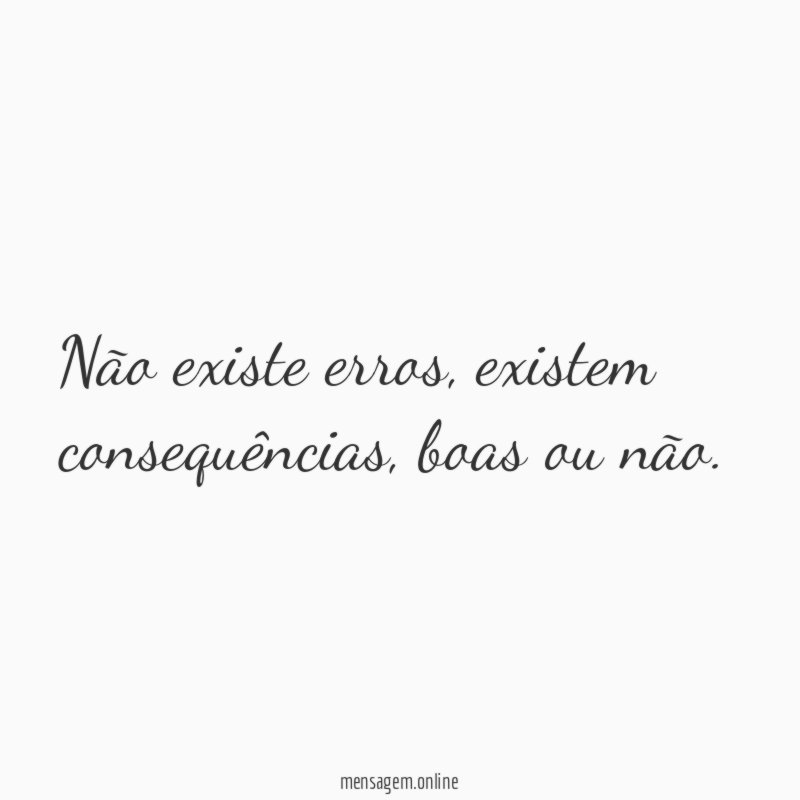 Não existe erros