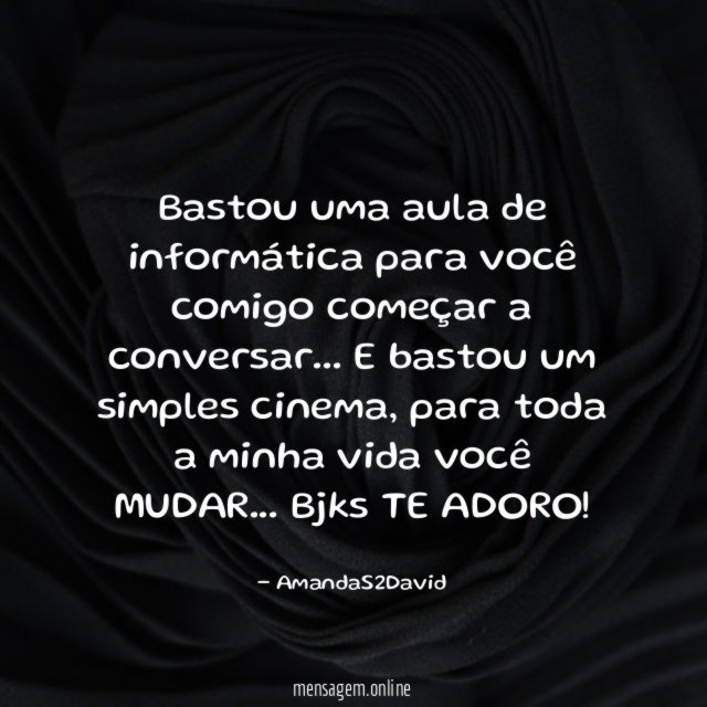 Bastou uma aula de informática para você
