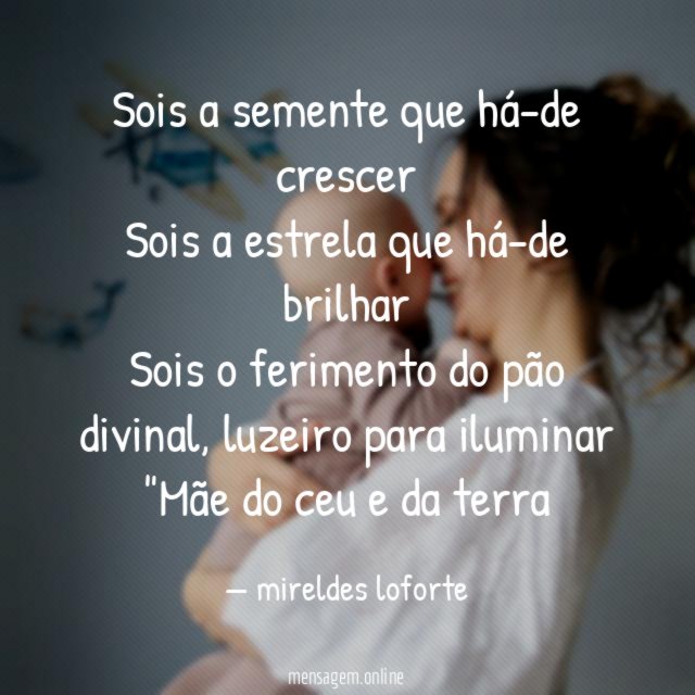 Sois a semente que há-de crescer Sois a estrela