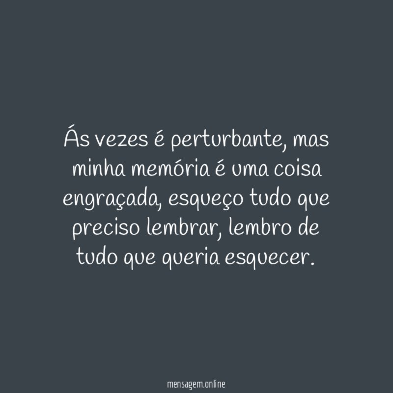Ás vezes é perturbante