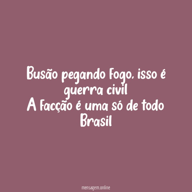 Busão pegando fogo