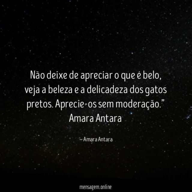 Não deixe de apreciar o que é belo