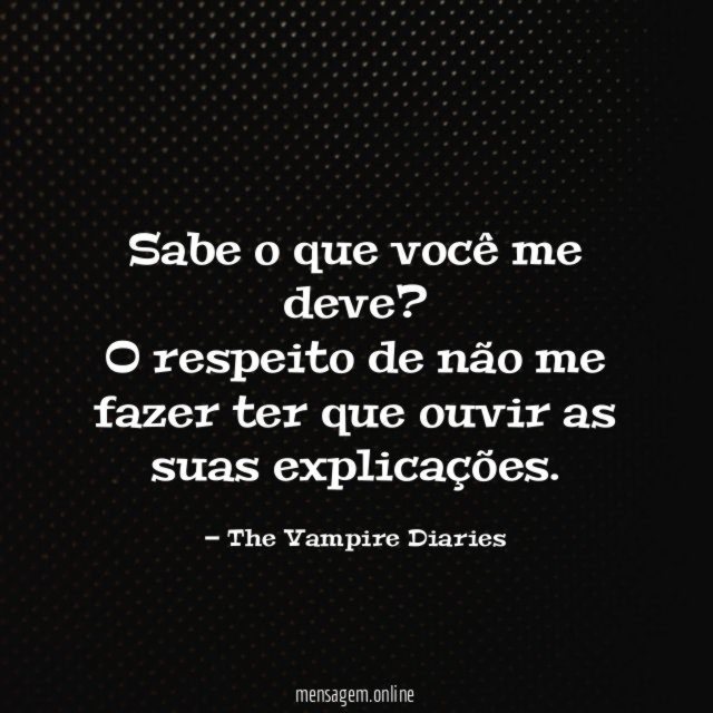 Sabe o que você me deve