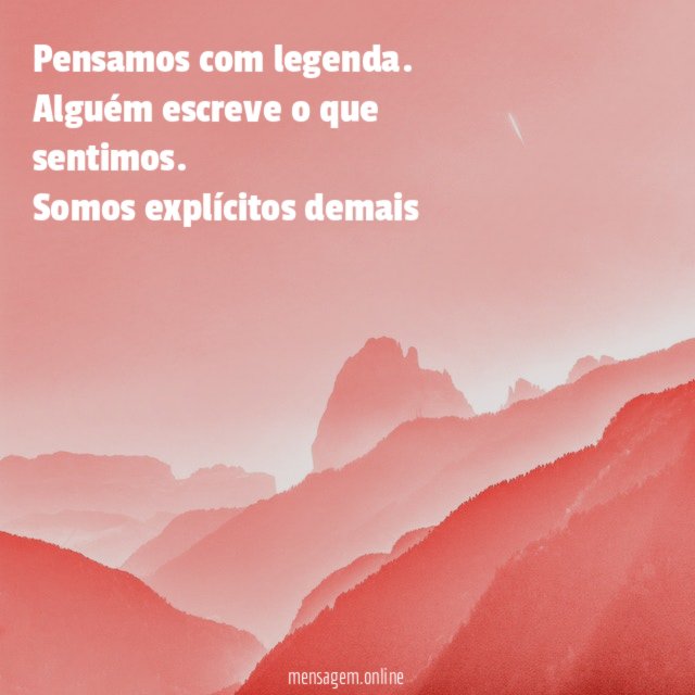 Pensamos com legenda