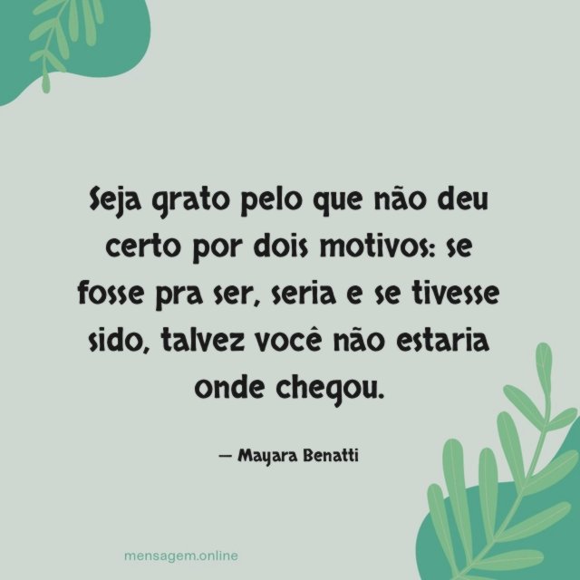 Seja grato pelo que não deu certo por dois motivos