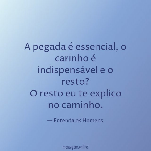 A pegada é essencial