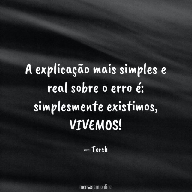 A explicação mais simples e real sobre o erro é